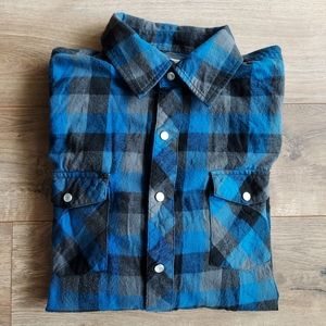 Blue and grey flannel